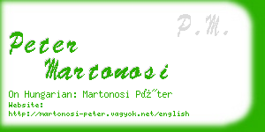 peter martonosi business card